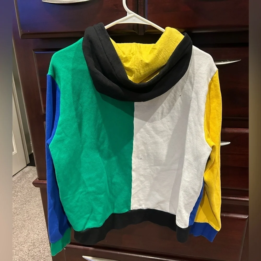 Ralph Lauren Colorblock Boys Long Sleeve Hoodie jacket, Sz 16/18 Polo pullover